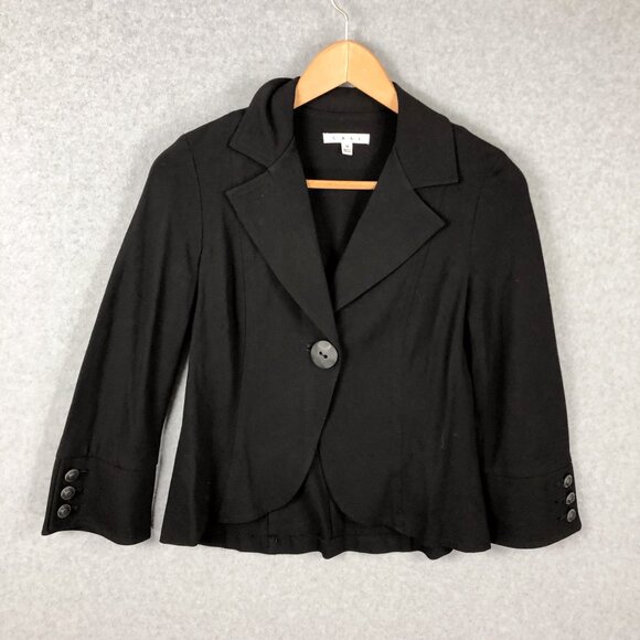 Cabi Black Single Button Blazer Jacket Size Medium - Picture 1 of 5